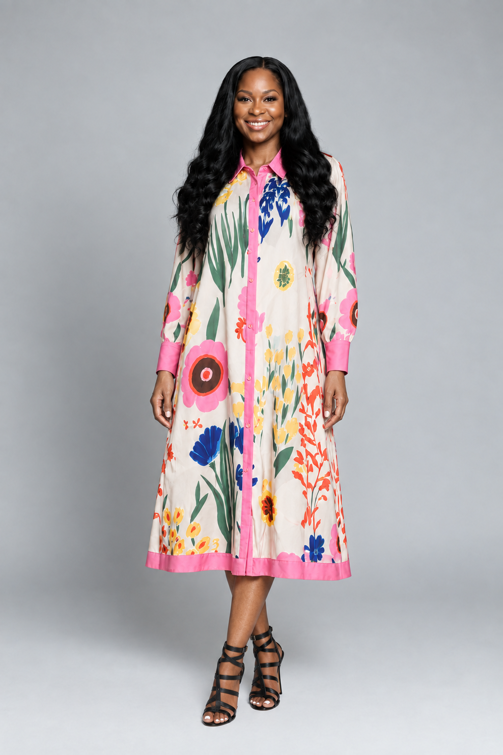 Floral dress on your model