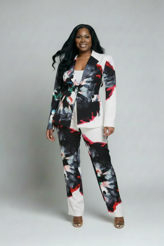 Model wearing Blooming Boom with modest neckline