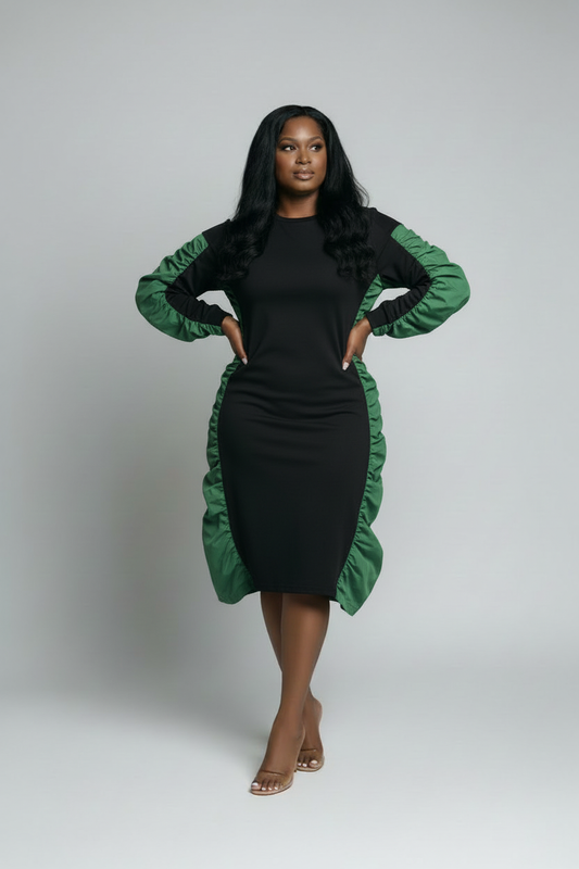 Model wearing Don't Block The Blessings