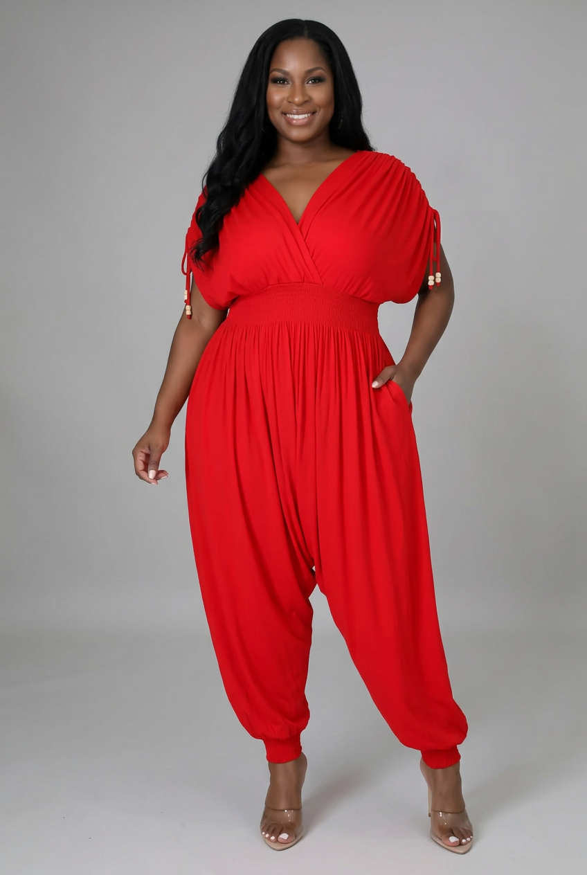Sassy jumpsuit on the Patch of Art model